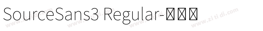 SourceSans3 Regular字体转换